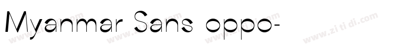 Myanmar Sans oppo字体转换